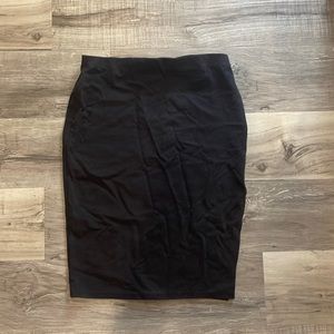 Free People Black Pencil Skirt with side slit size medium